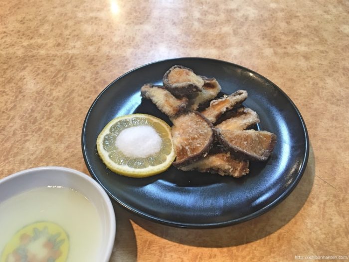 Deep fried shiitake mushrooms（しいたけの唐揚げ）