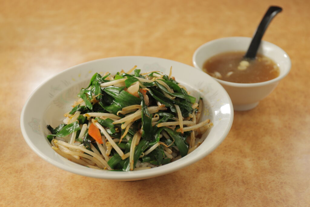 ニラ肉丼